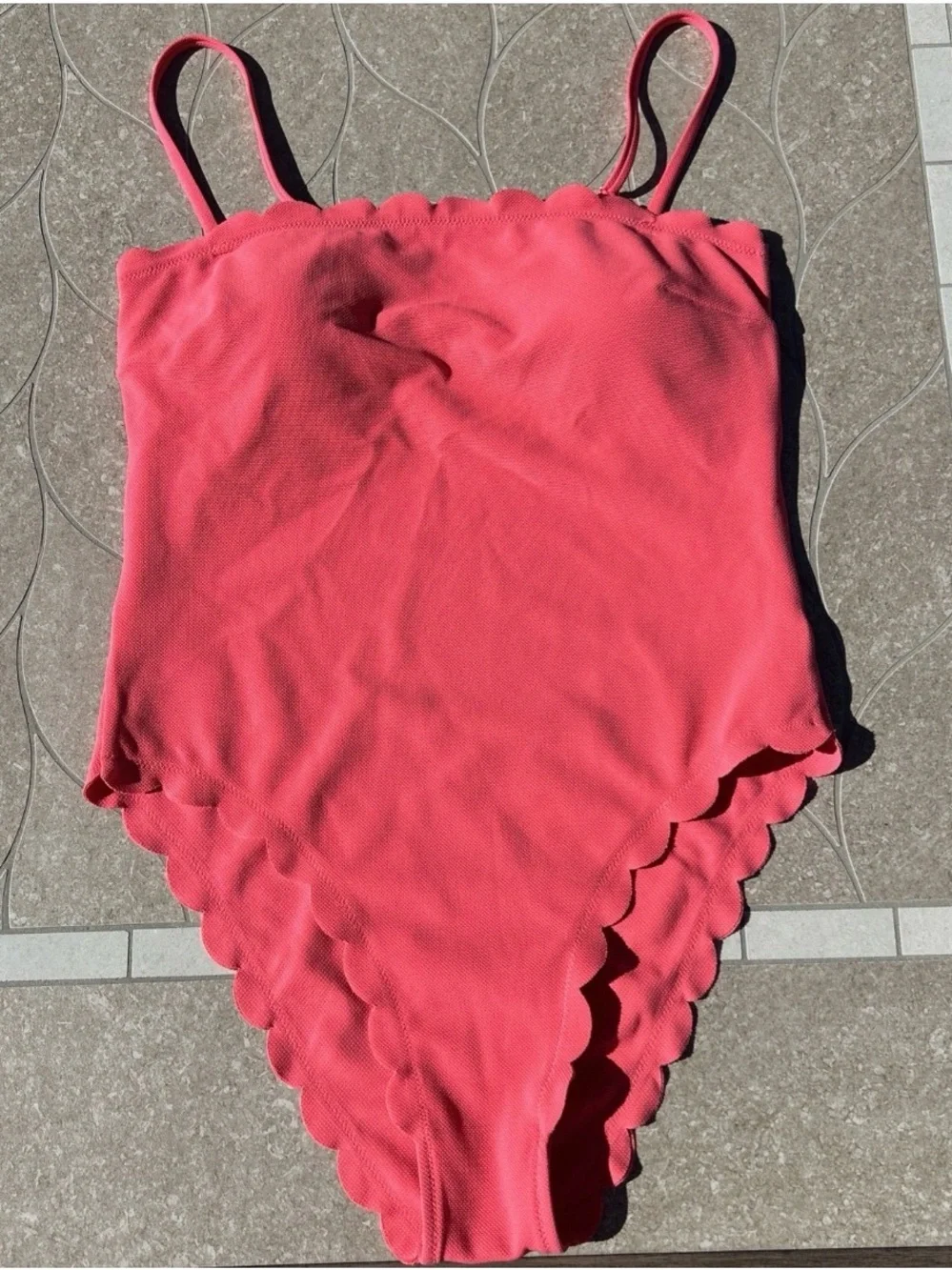 Victoria's Secret Swim One-Piece Swimsuit Removable Straps Coral L Sexy Open Bck